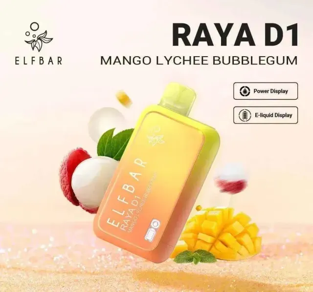 ELF BAR RAYA D1 Mango Lychee Bubblegum