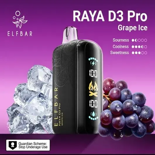 Elf bar Raya d3 pro -30k Grape ice